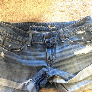 American Eagle Distressed Jean Shorts